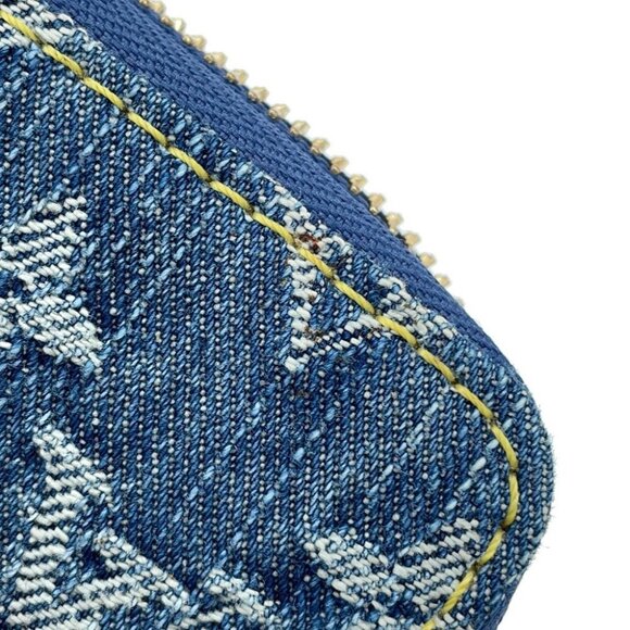 LOUIS VUITTON Zippy Wallet Monogram Denim Blue M95341 - Picture 4 of 10